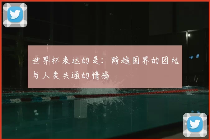世界杯表达的是：跨越国界的团结与人类共通的情感
