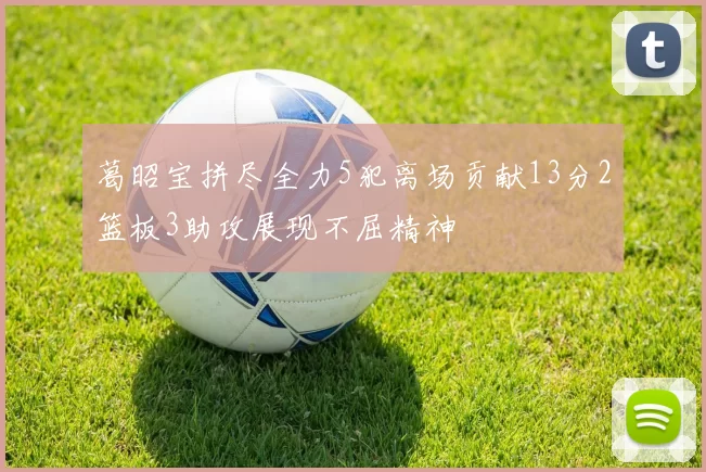 葛昭宝拼尽全力5犯离场贡献13分2篮板3助攻展现不屈精神